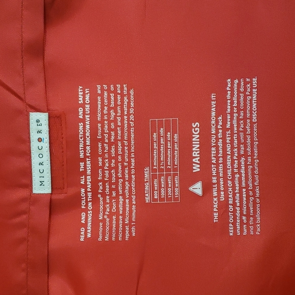 Arctic Zone Lava Seat Heated Cushion -Microcore Reusable Pack Microwavable RED - Picture 4 of 7